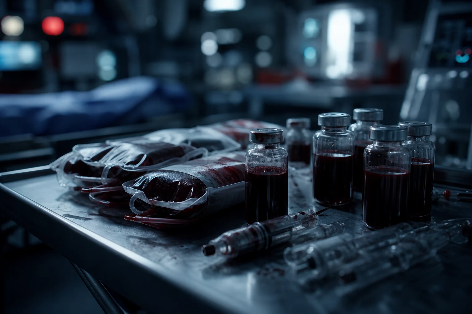 Blood products and reversal agents in a trauma bay