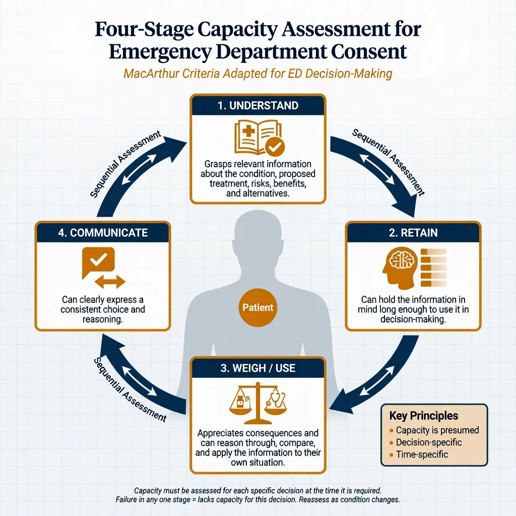 Escalation ladder for ED agitation from de-escalation to chemical restraint with monitoring