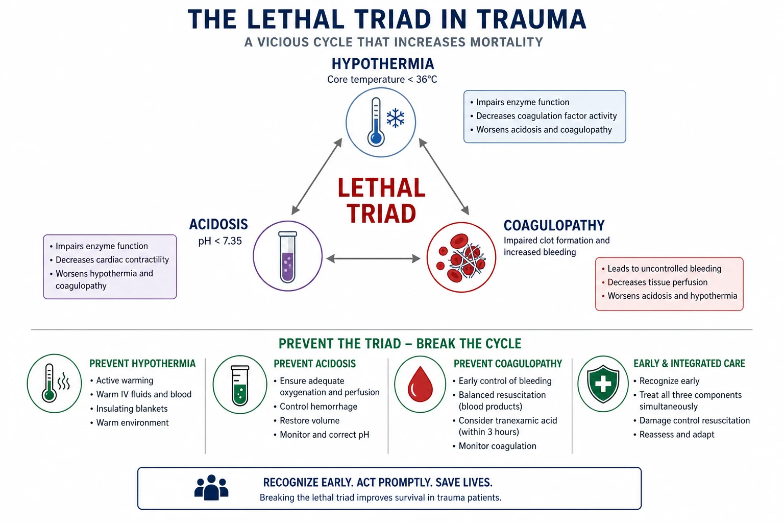 Table of the lethal triad prevention