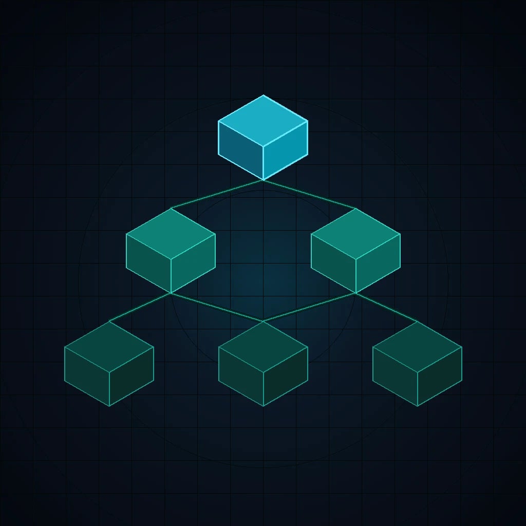 Abstract illustration of the incident command hierarchy