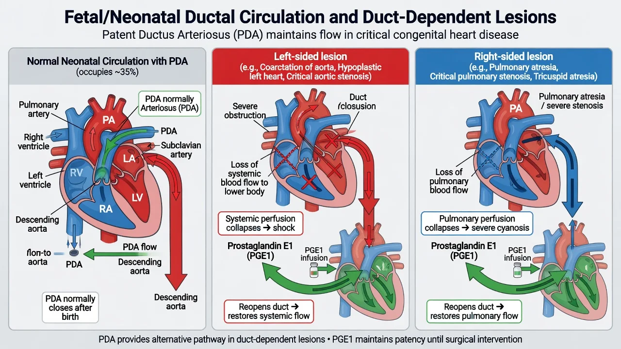 A sick neonate with a duct-dependent lesion being stabilised with prostaglandin beside a septic workup