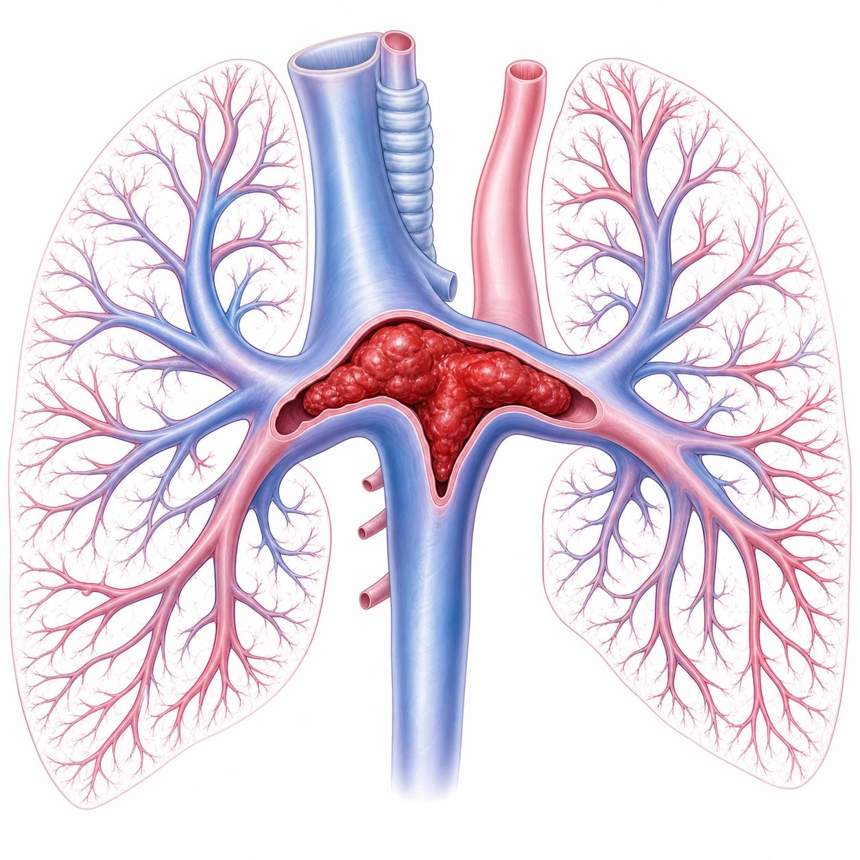 A CT pulmonary angiogram showing a pulmonary embolism on a resus monitor