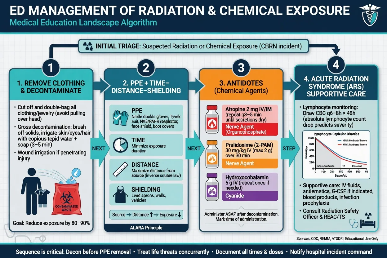 ED management algorithm for radiation and chemical exposure