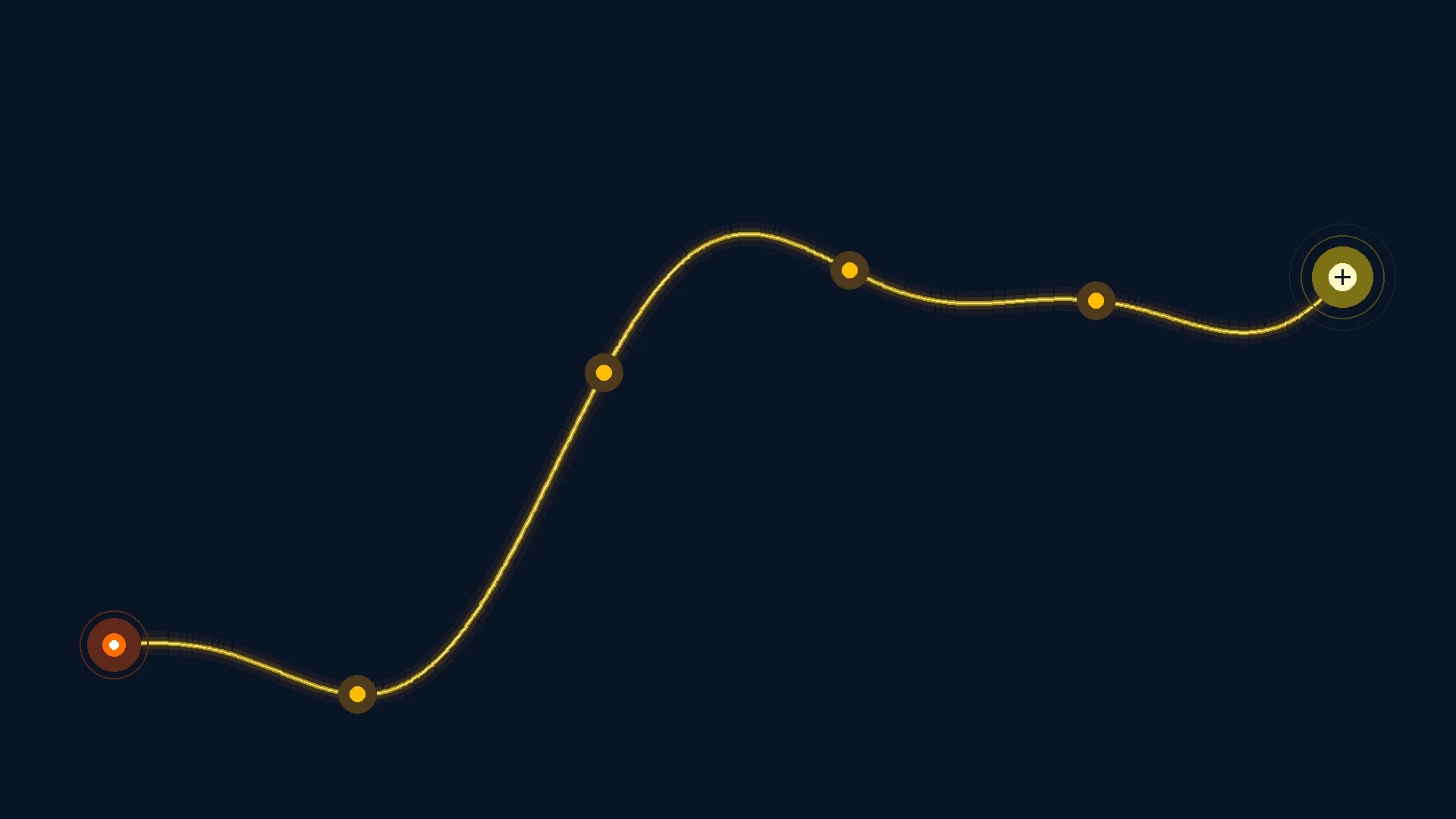 Abstract winding path representing the patient journey from injury to hospital
