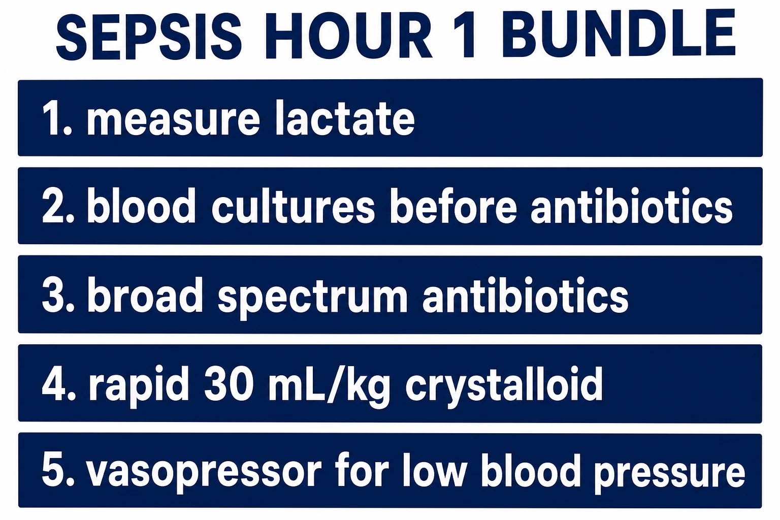 The Surviving Sepsis Hour-1 bundle