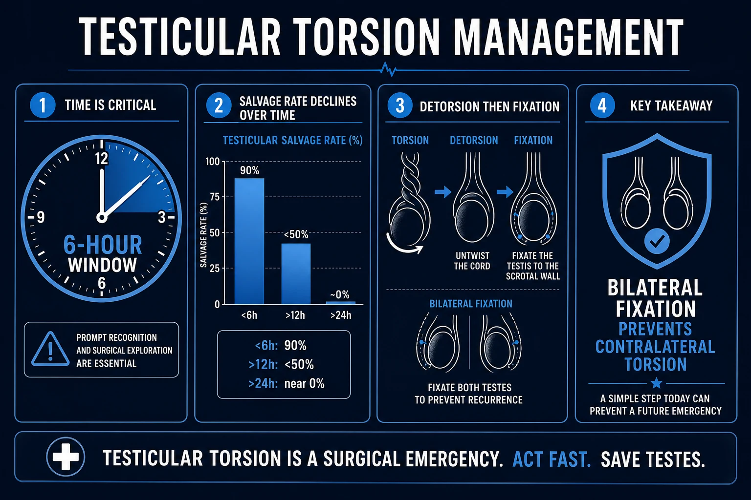 Management pathway for suspected testicular torsion including TWIST high-risk theatre pathway and bilateral orchiopexy
