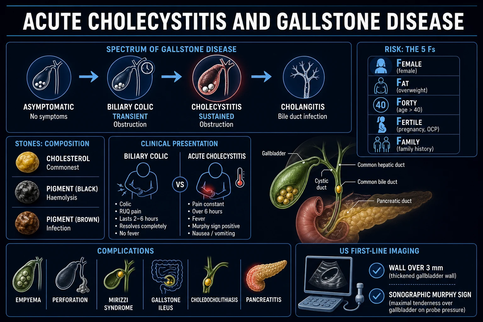 Tokyo Guidelines severity grading of acute cholangitis from mild to severe with organ dysfunction