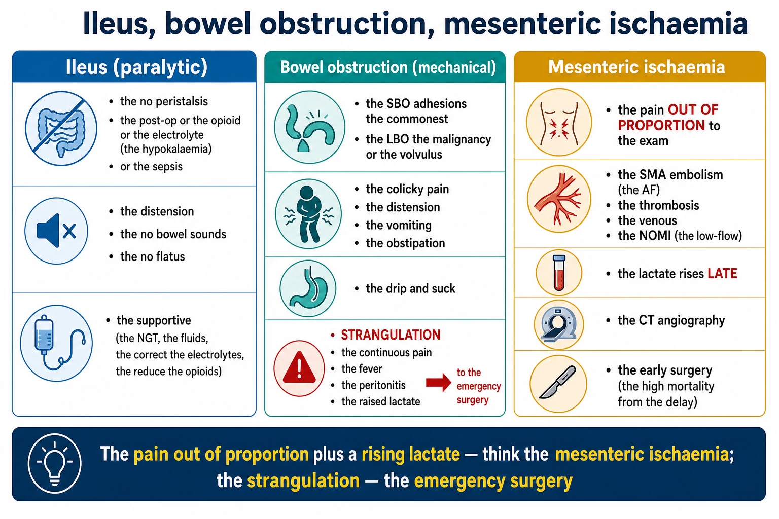 acute-mesenteric-ischaemia-embolic-thrombotic-nomi-venous classification overview for ICU fellowship exams
