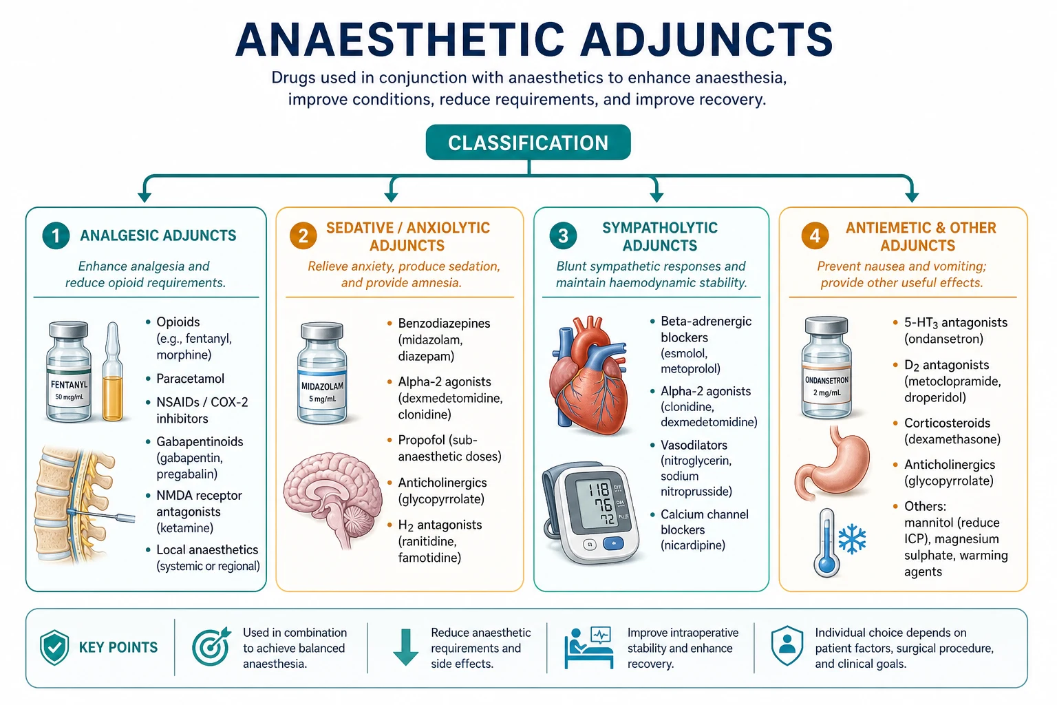 Choosing adjuncts by surgical context