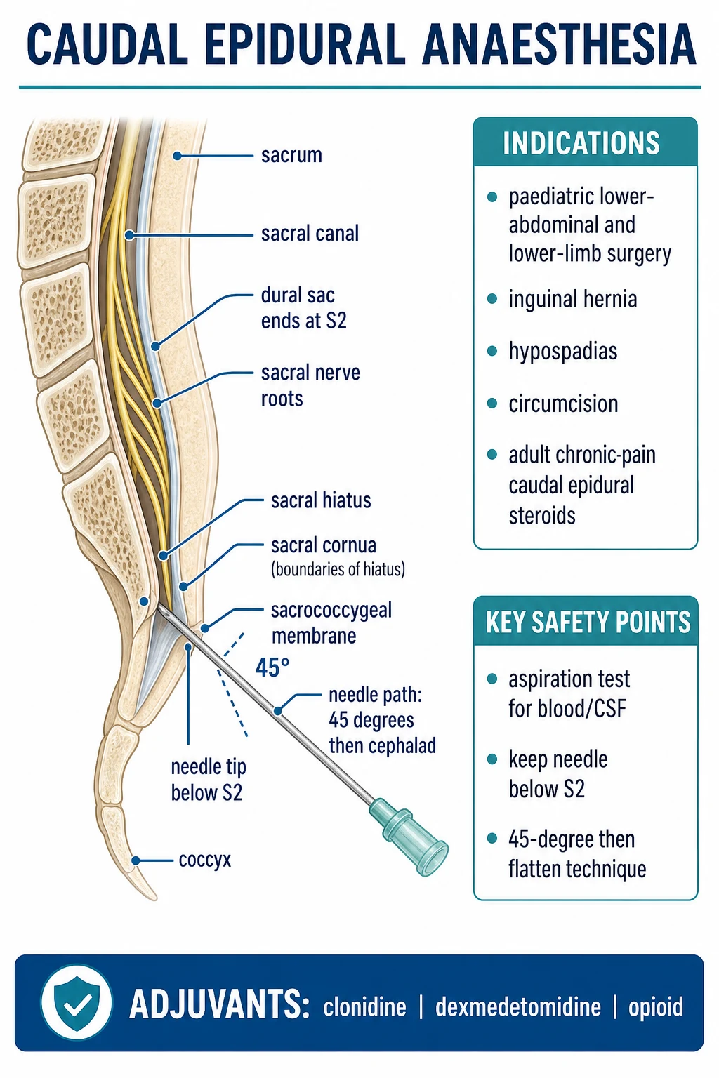 Caudal epidural anaesthesia