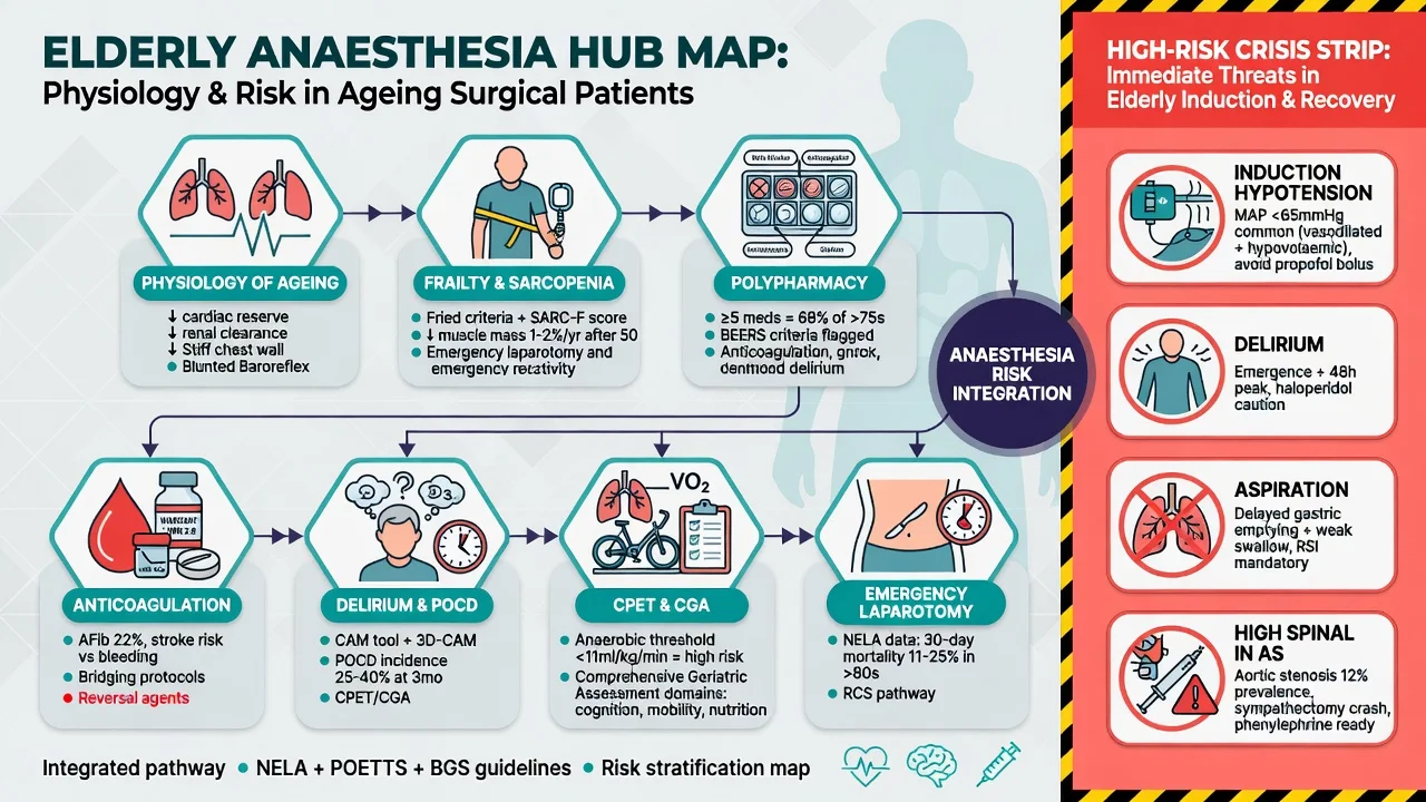 The framework of elderly anaesthesia: loss of reserve, frailty, polypharmacy, and neurocognitive harm