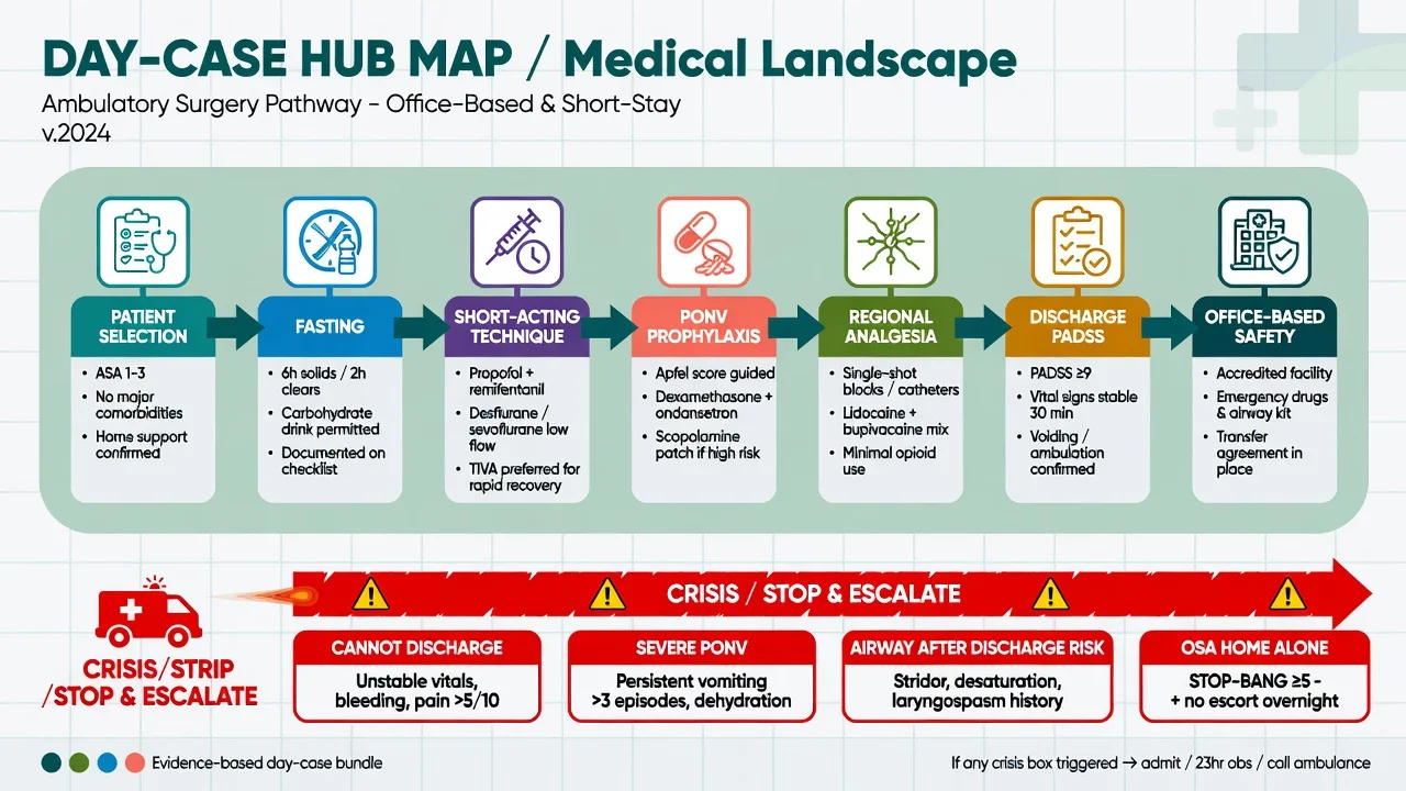 Day-case selection and failure map
