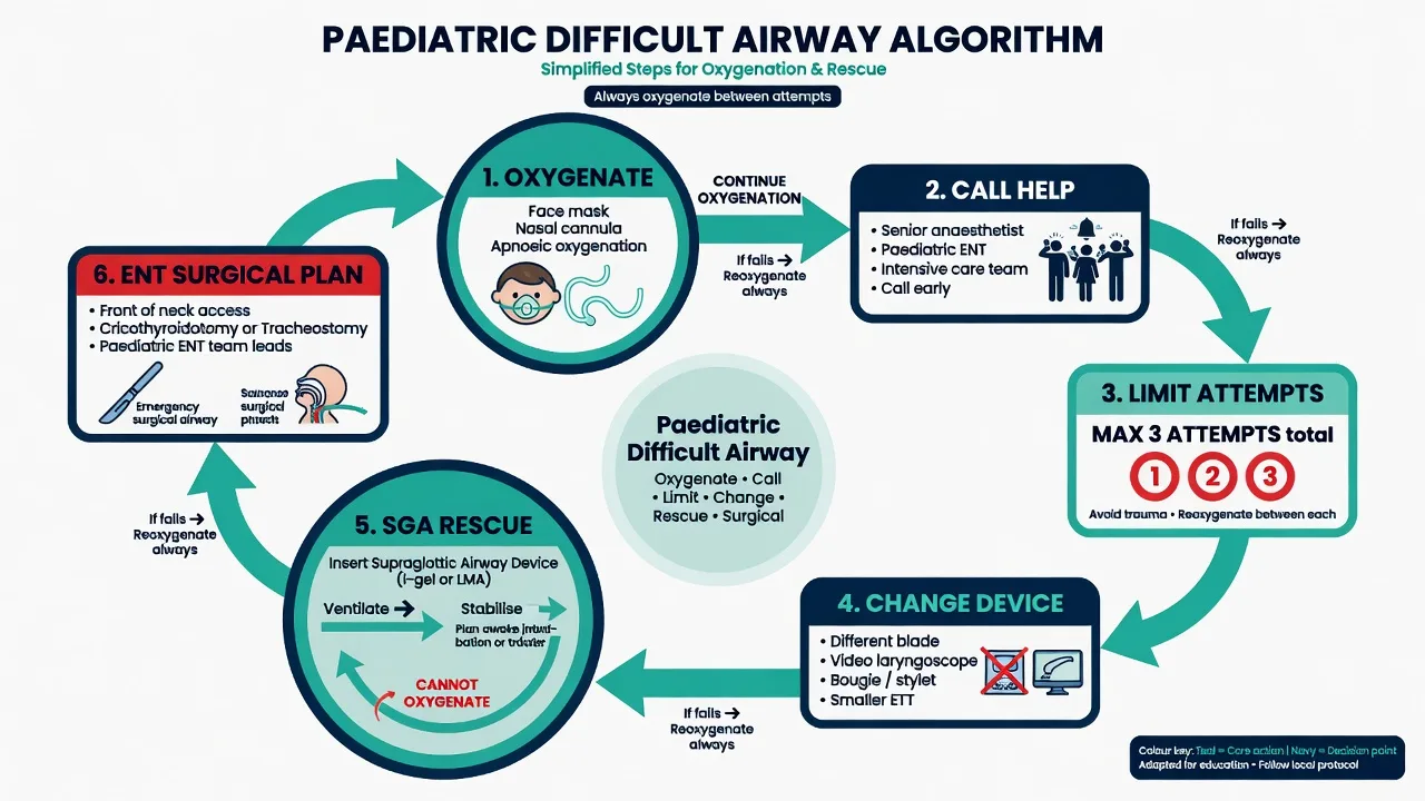 Difficult airway algorithm paediatrics