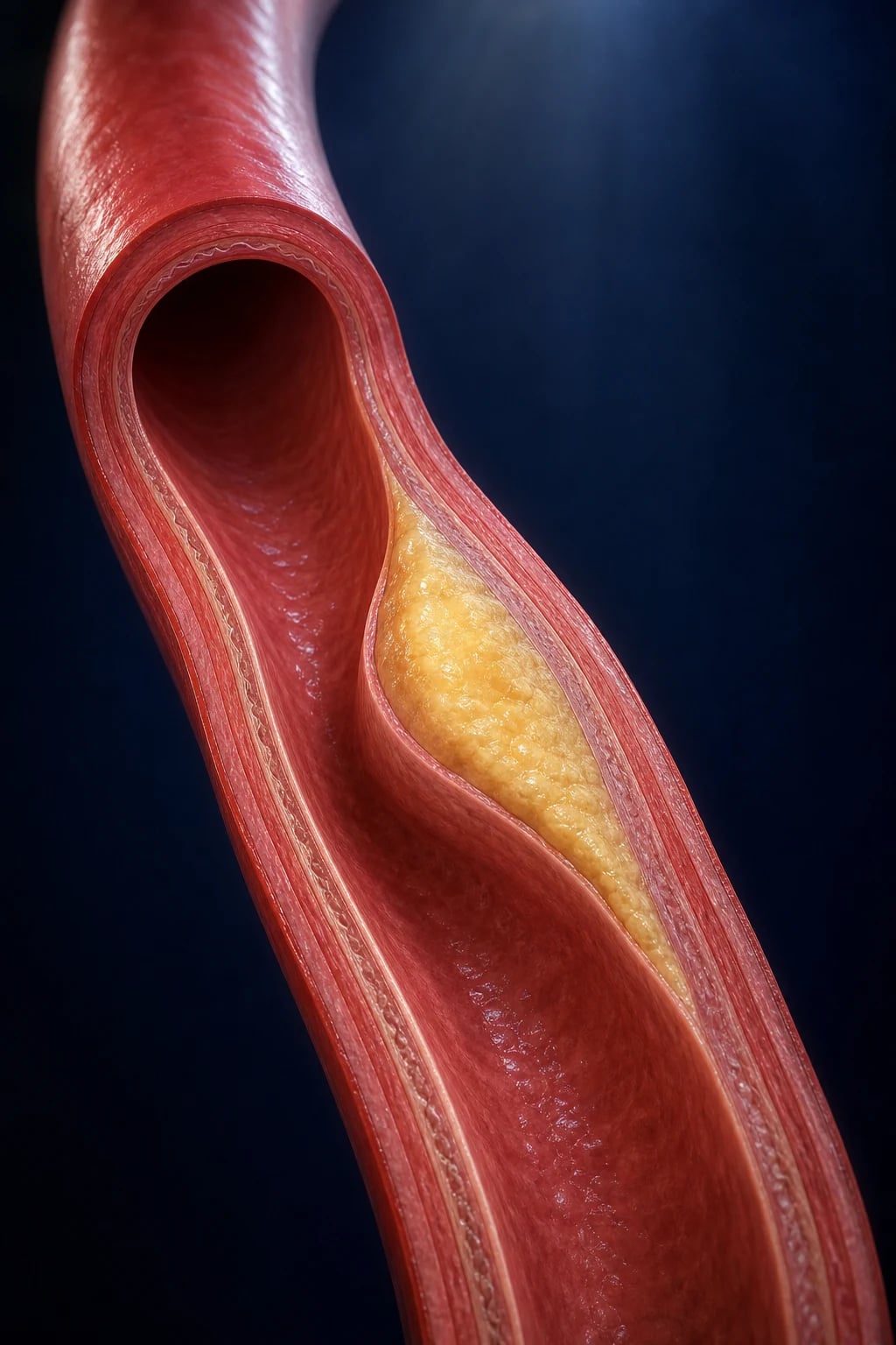 Illustration of lipid metabolism and atherosclerotic plaque formation in dyslipidaemia.