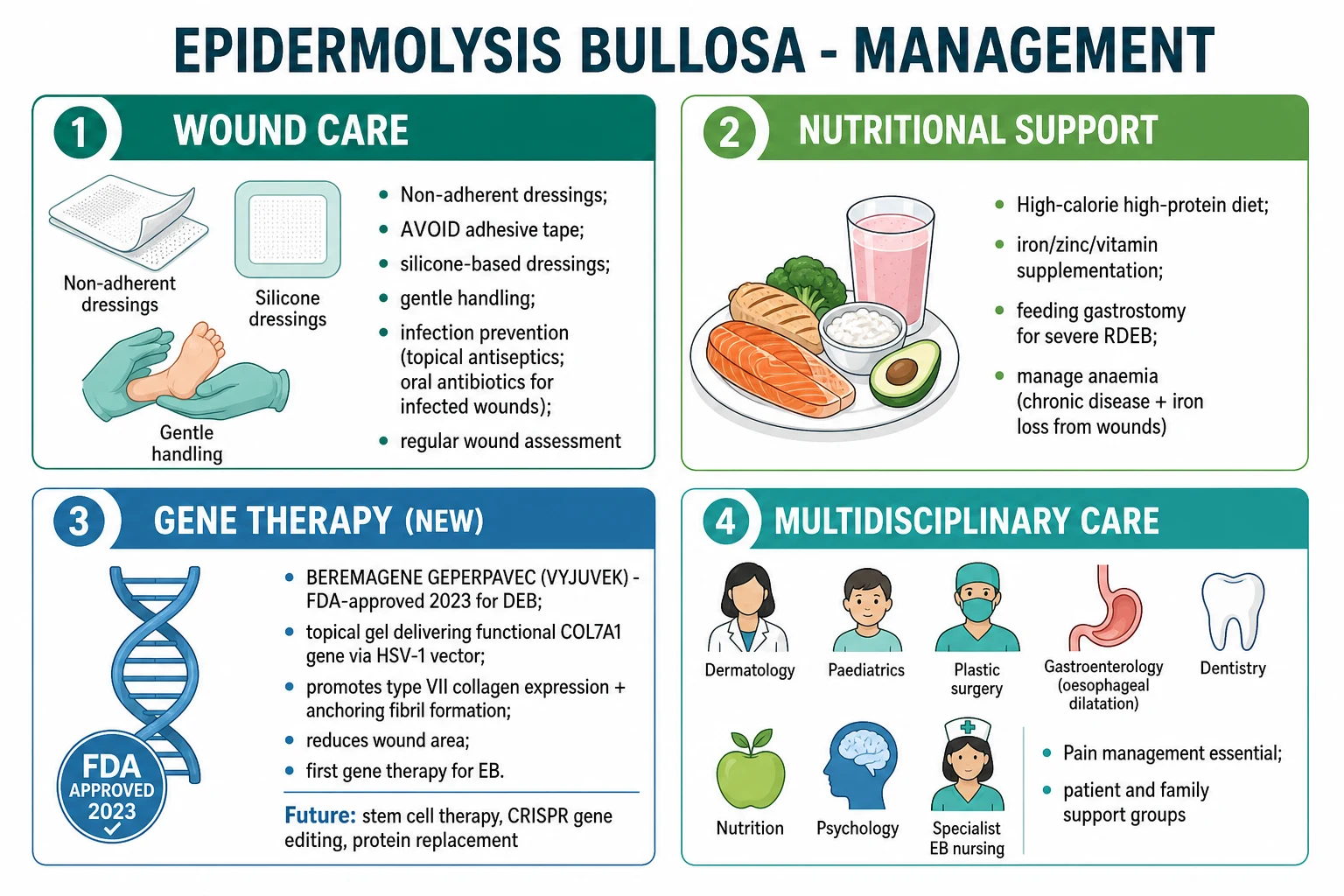 Multidisciplinary management of epidermolysis bullosa