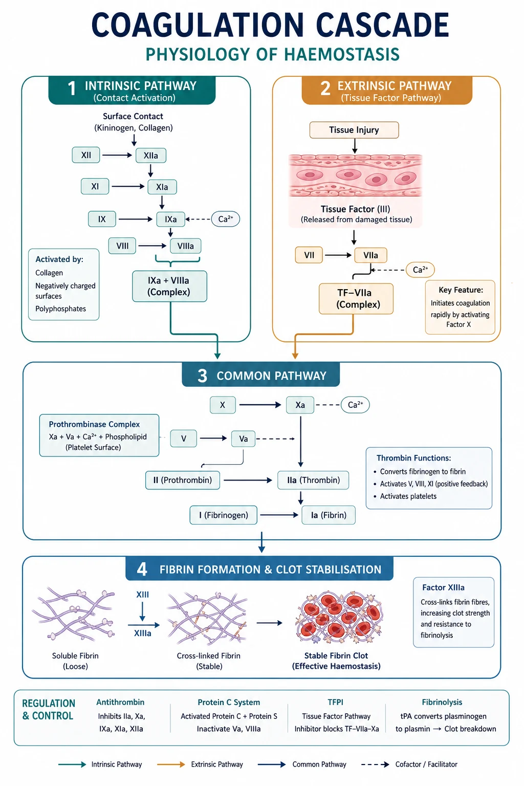 Classification of haemostasis primary secondary anticoagulants fibrinolysis
