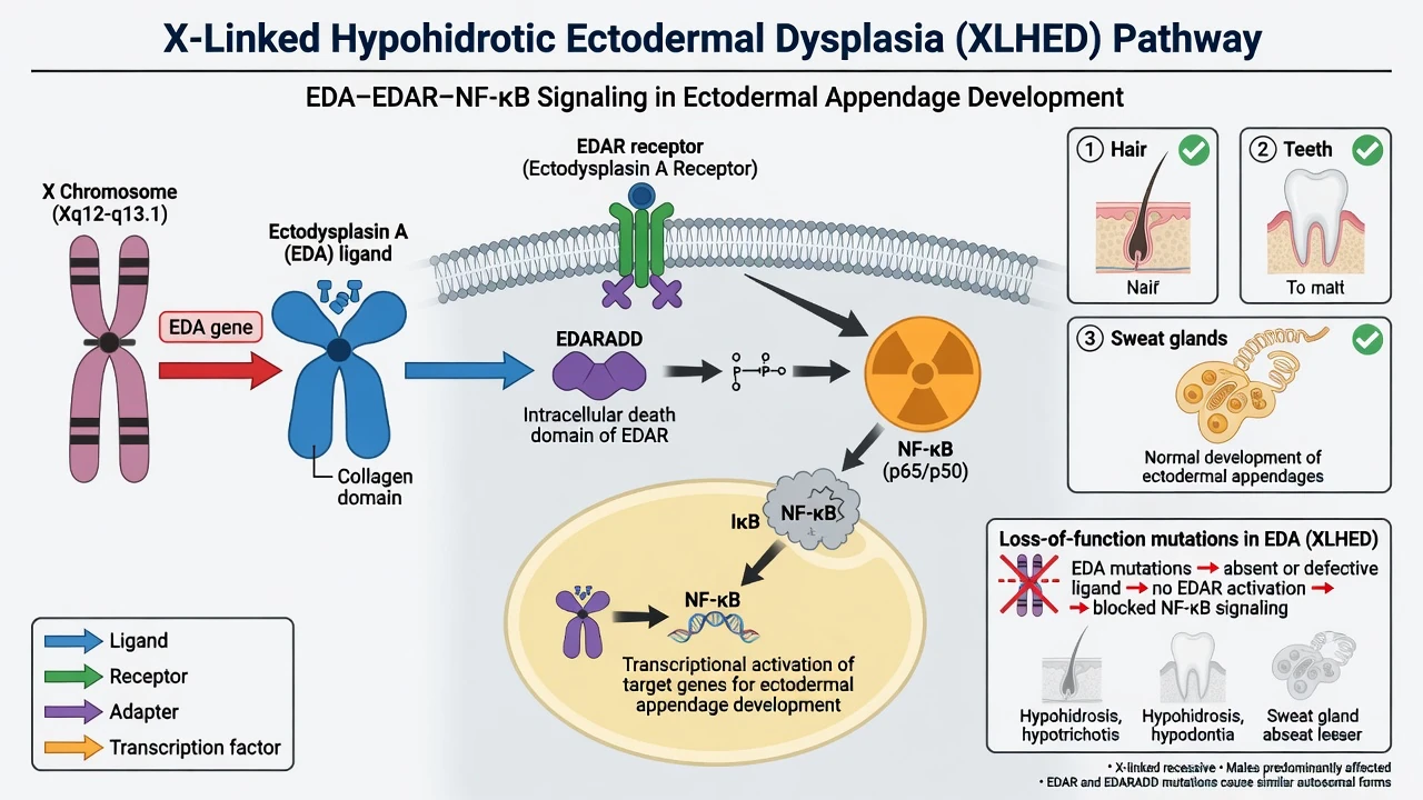 EDA EDAR EDARADD NF-kappaB pathway in XLHED