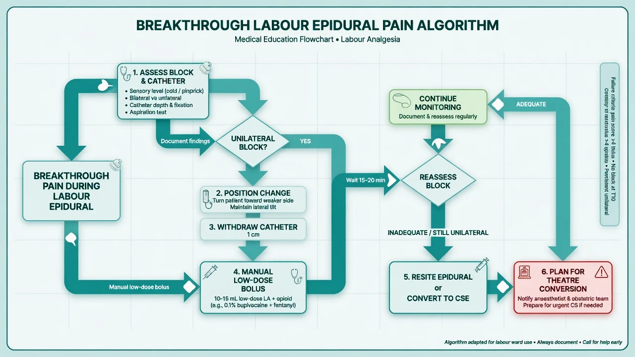 Breakthrough labour pain algorithm