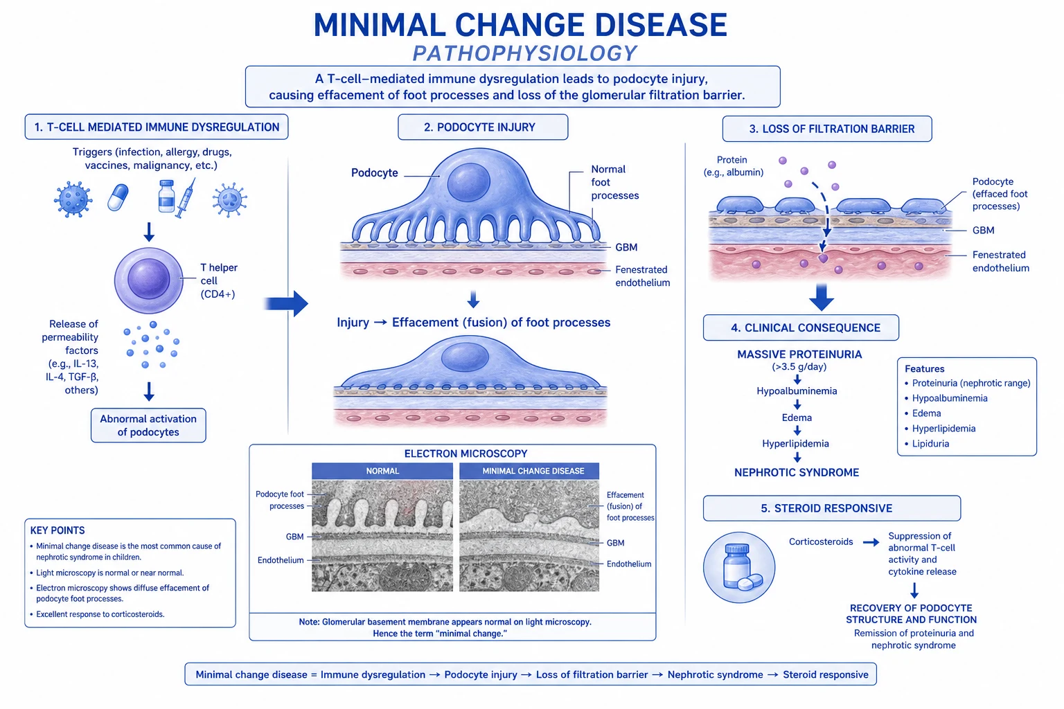 MCD pathophysiology — podocyte and permeability factor