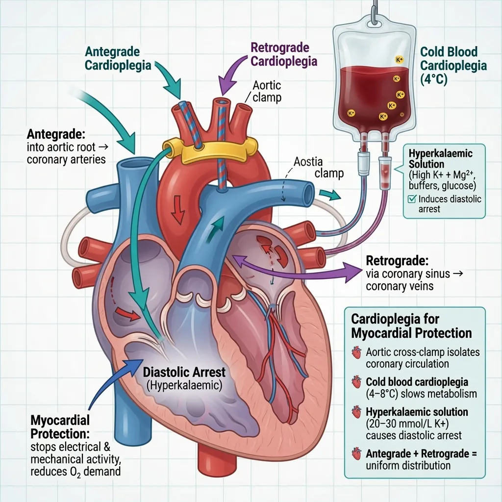 Cardioplegia delivery routes diagram