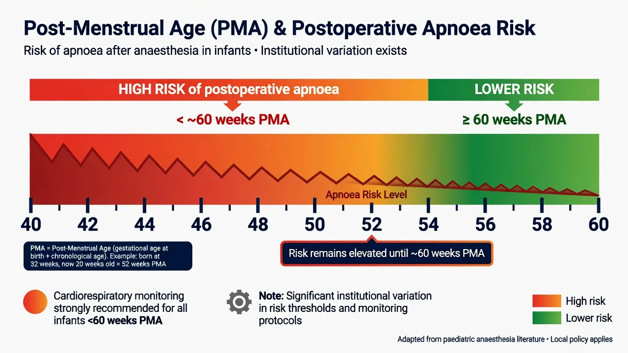 PMA apnoea risk chart