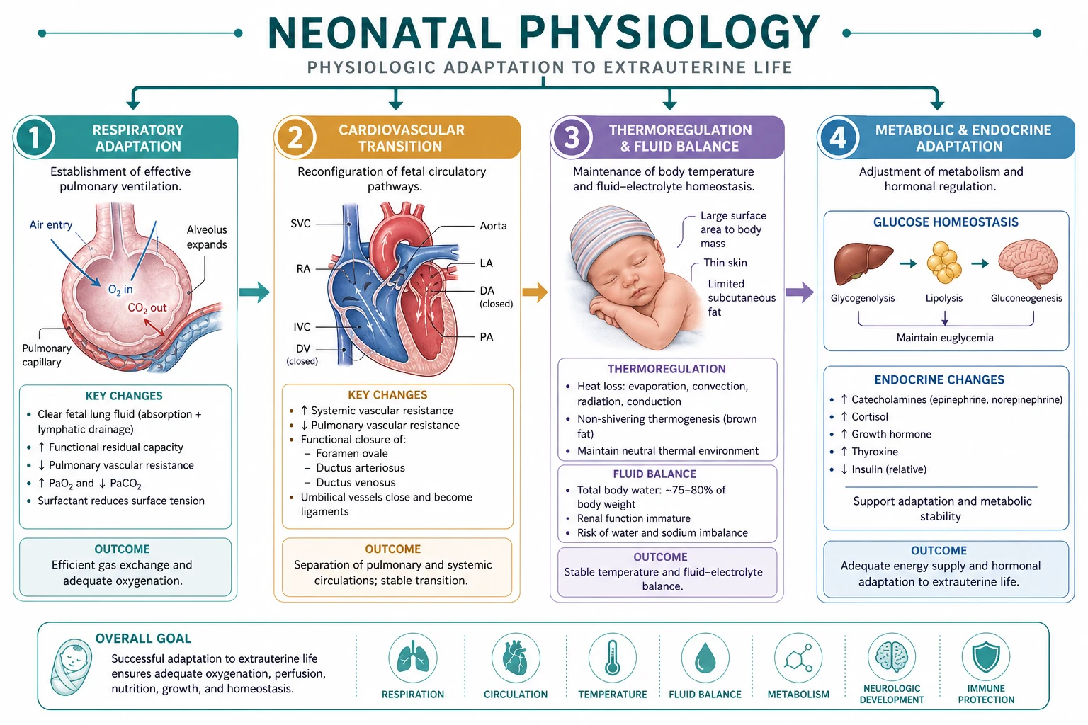Classification neonatal transition respiratory CVS thermal PK