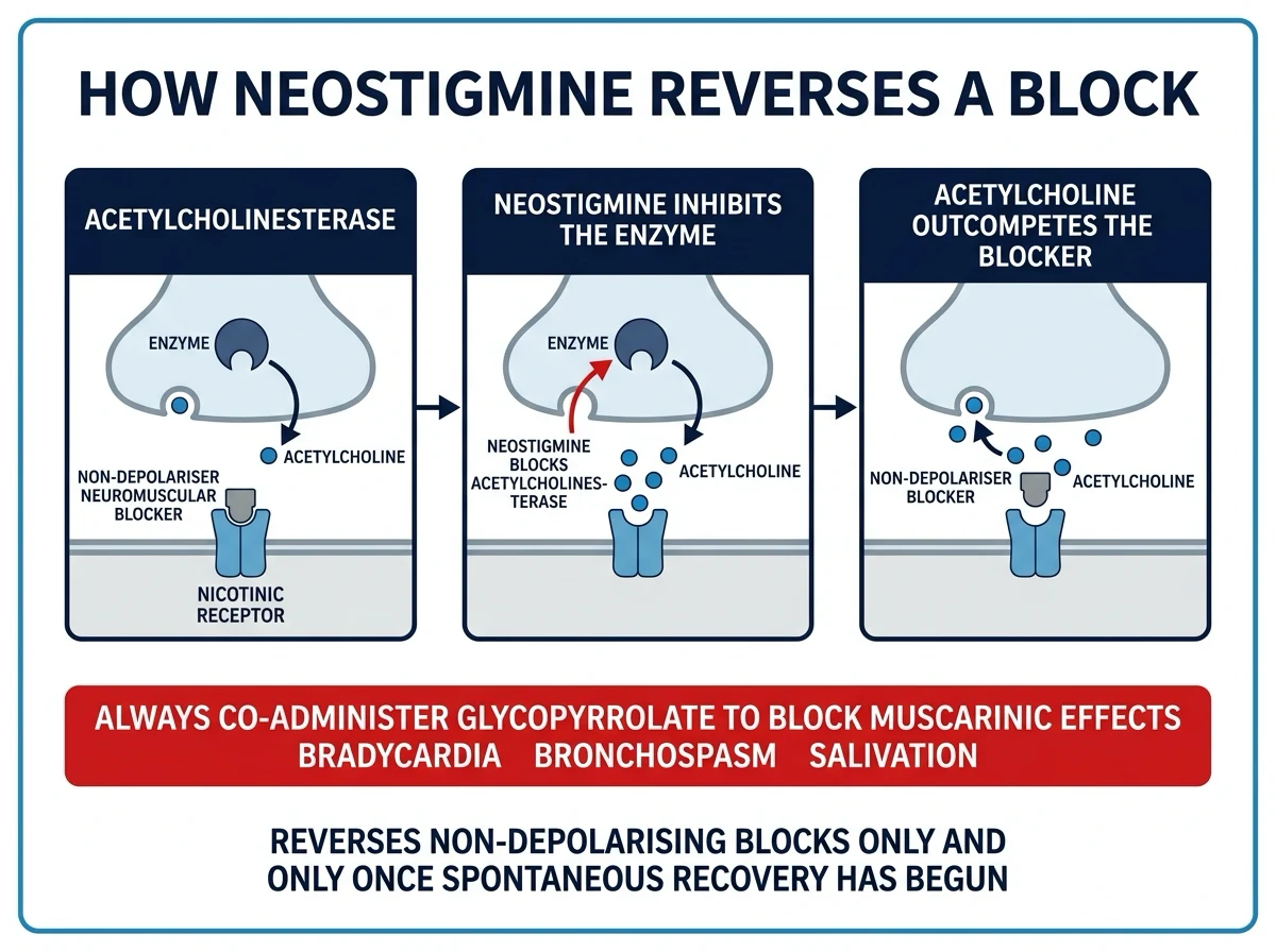 Neostigmine reversal mechanism