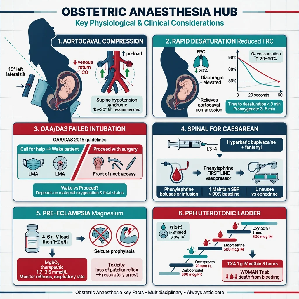 Obstetric anaesthesia hub overview panels