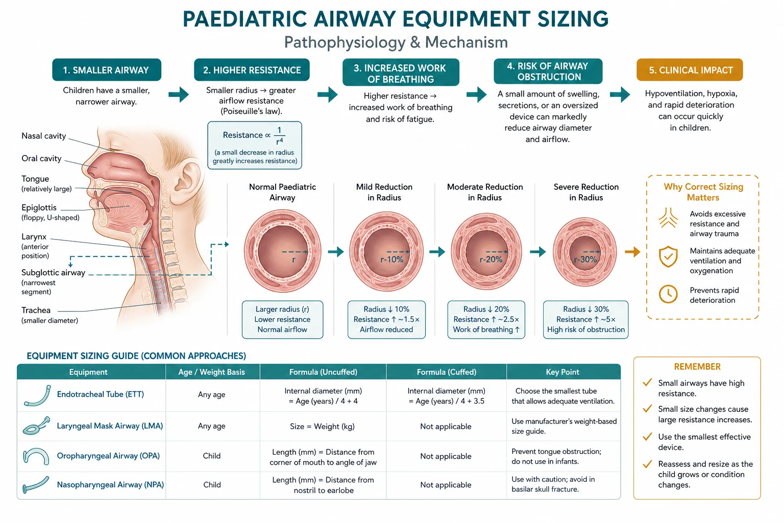 APAGBI/DAS paediatric difficult airway principles educational chart