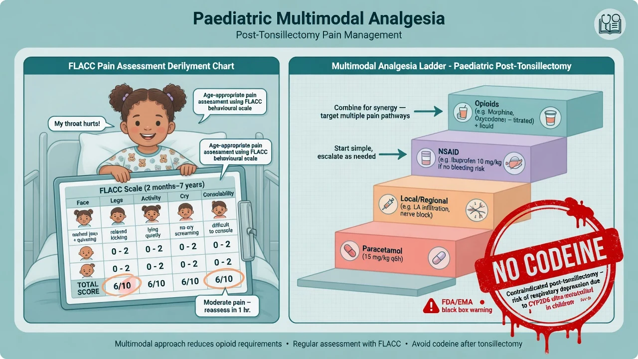 Paediatric multimodal analgesia educational figure
