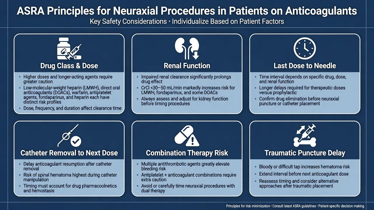 Perioperative VTE prophylaxis and neuraxial anaesthesia timing management overview