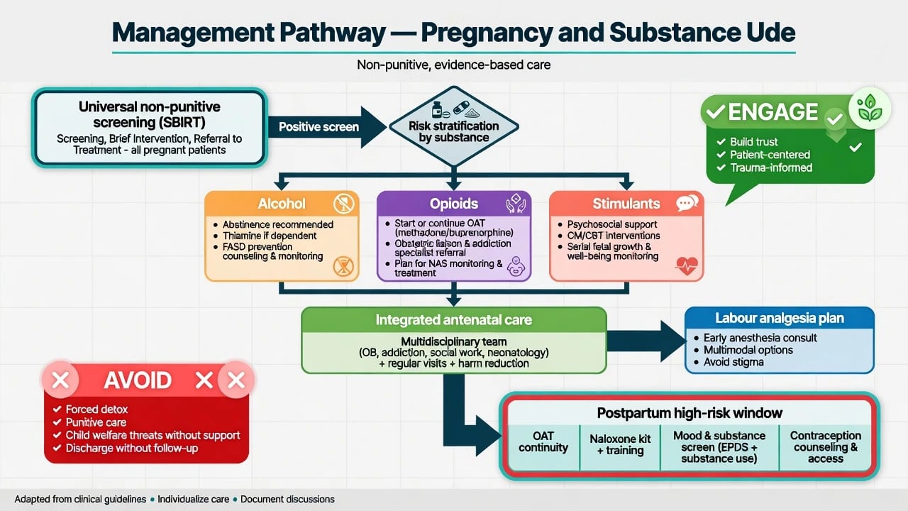 Classification grid of alcohol opioids stimulants and sedatives nicotine risks in pregnancy