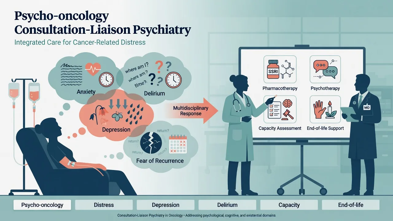 Psycho-oncology integrated care concept with distress domains and oncology-psychiatry collaboration