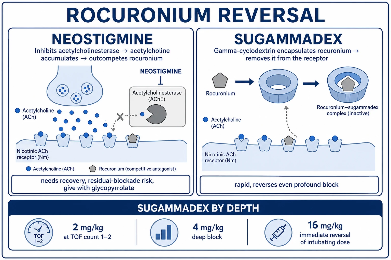 Rocuronium reversal and sugammadex dosing