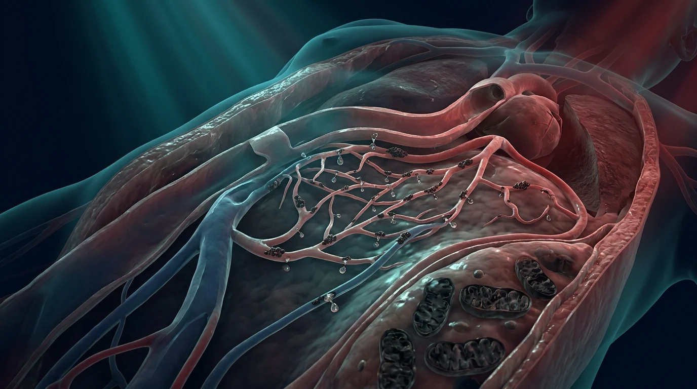 Sepsis pathophysiology showing the dysregulated host response with pro-inflammatory cascade, endothelial dysfunction, microcirculatory failure, and mitochondrial dysfunction
