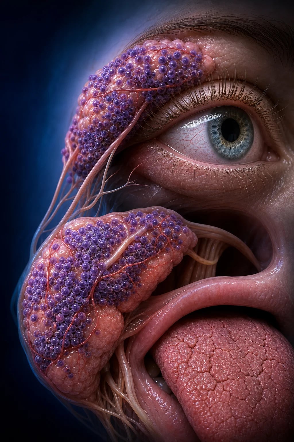 Sjogren's syndrome — autoimmune epithelitis of lacrimal and salivary glands producing sicca syndrome.