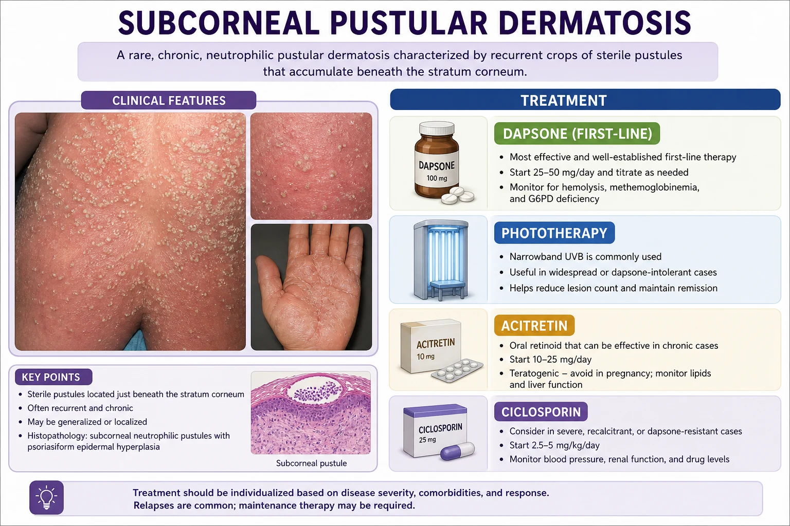 Flaccid pustules in annular and polycyclic patterns on the groin and submammary folds of an older woman