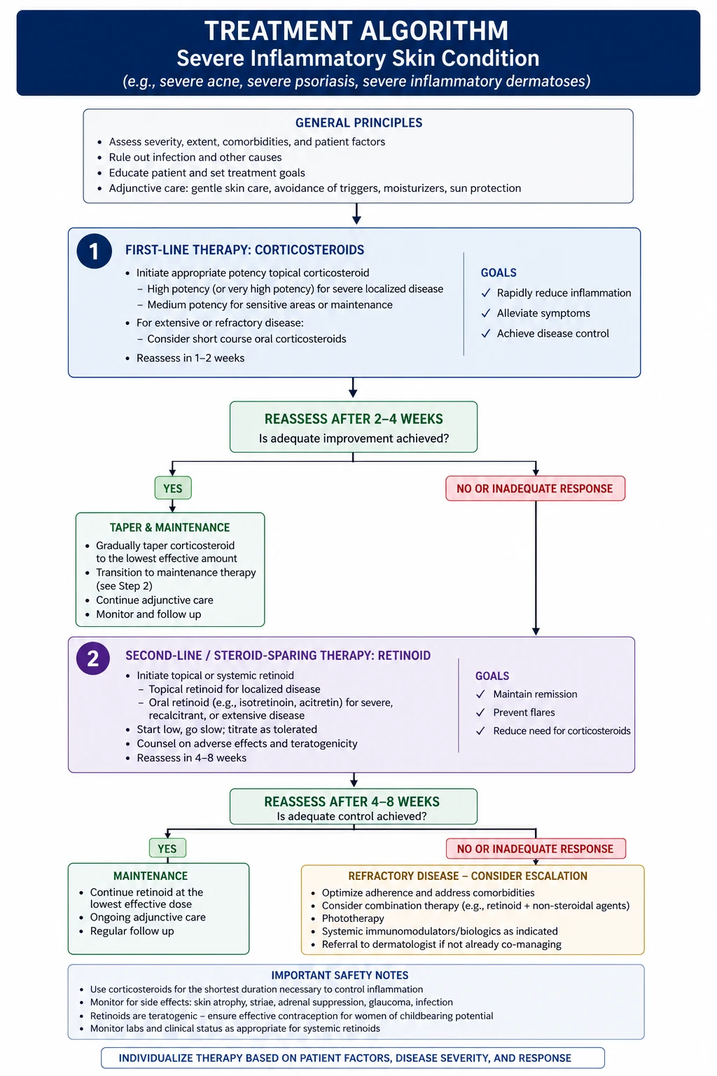 Stepwise treatment ladder for subcorneal pustular dermatosis from dapsone through phototherapy retinoids and biologics