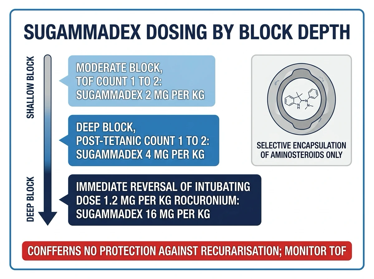 Sugammadex depth-based dosing