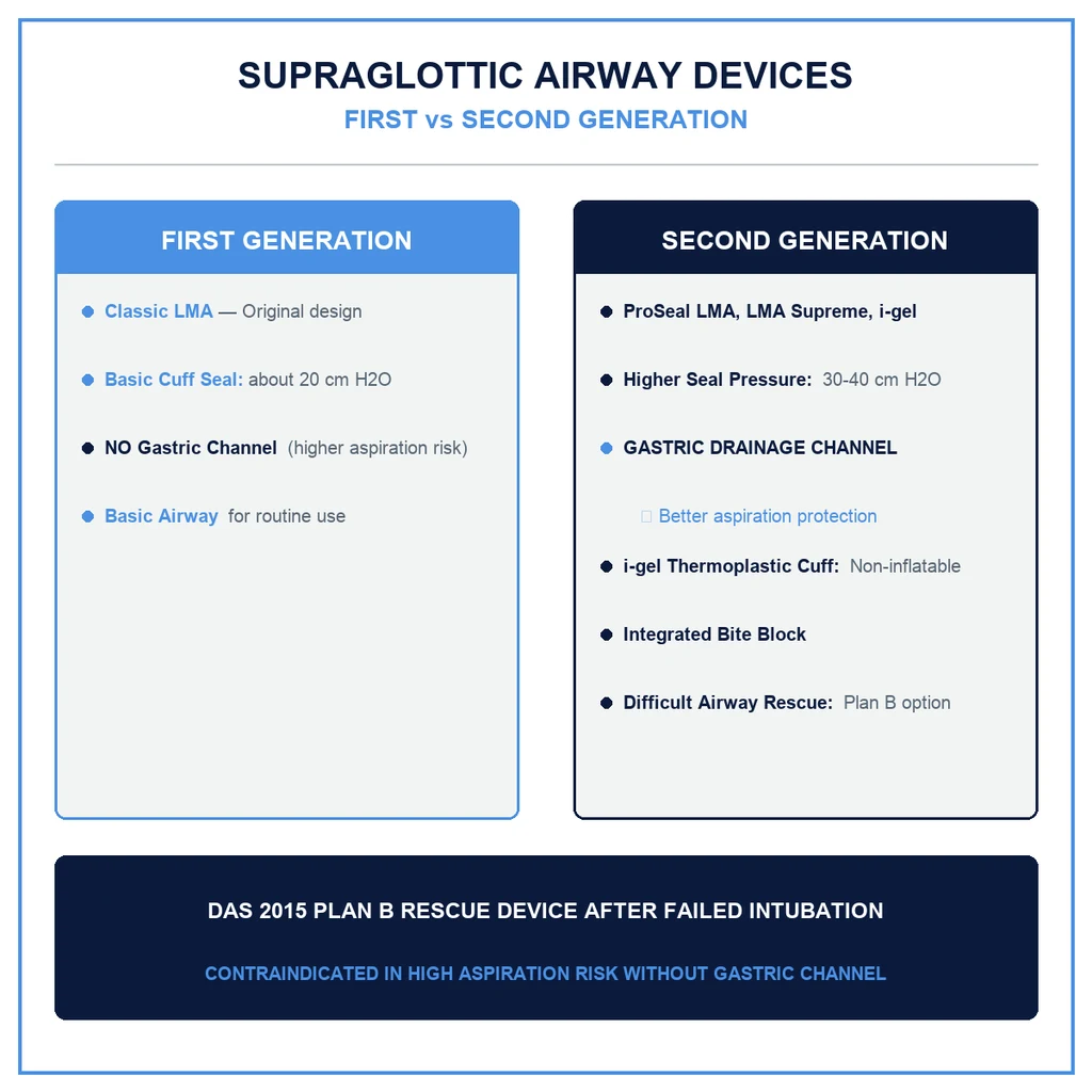 Supraglottic airway devices (LMA and SGAD): generations, applications and the difficult-airway rescue