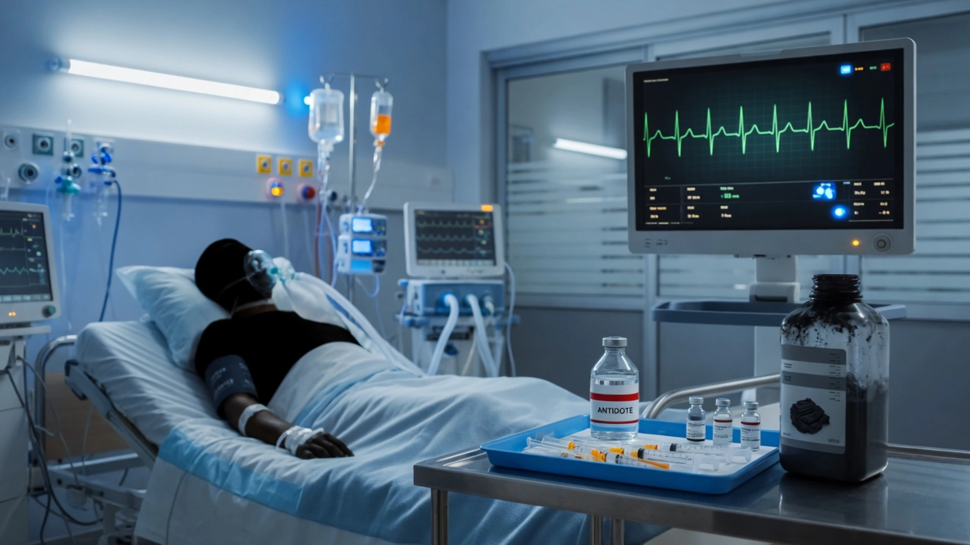 Sympathomimetic toxicity management pathway: benzodiazepines first, active cooling for hyperthermia, avoid pure beta-blockade, cocaine ACS pathway with nitrates and aspirin, packer surgical triggers