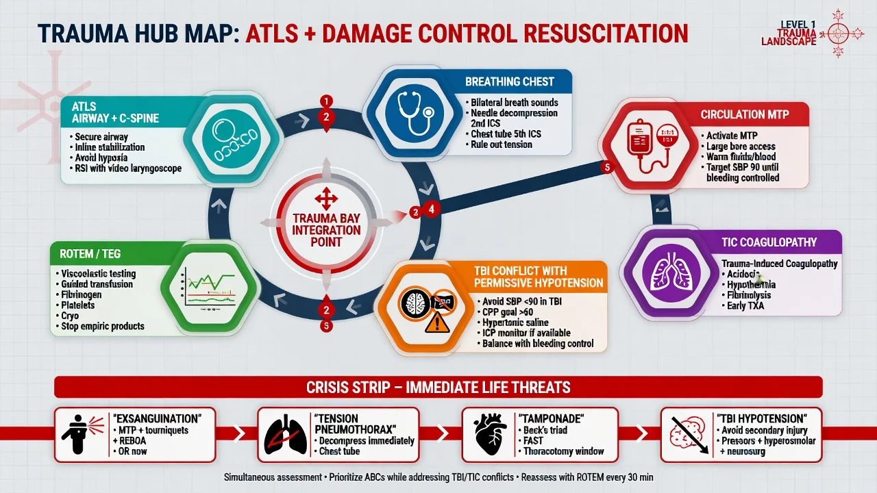 Trauma rapid sequence induction with manual in-line stabilisation and a surgical airway backup