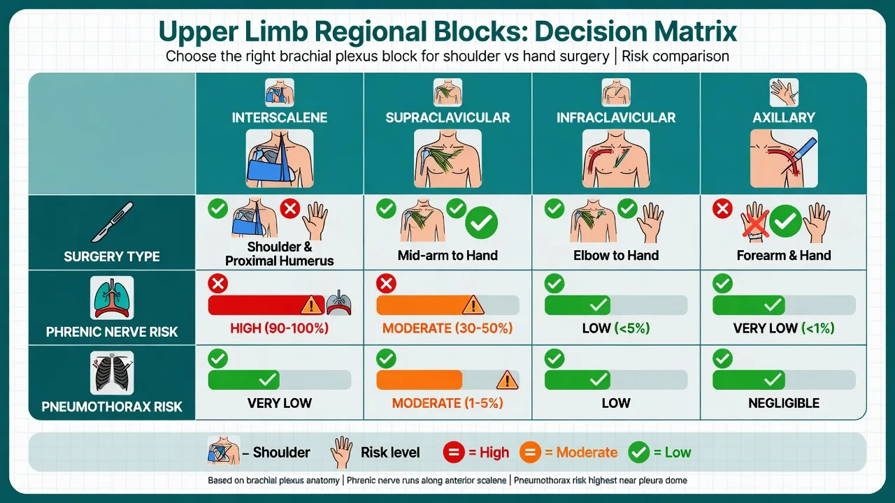 Upper limb regional anaesthesia: brachial plexus approaches educational diagram
