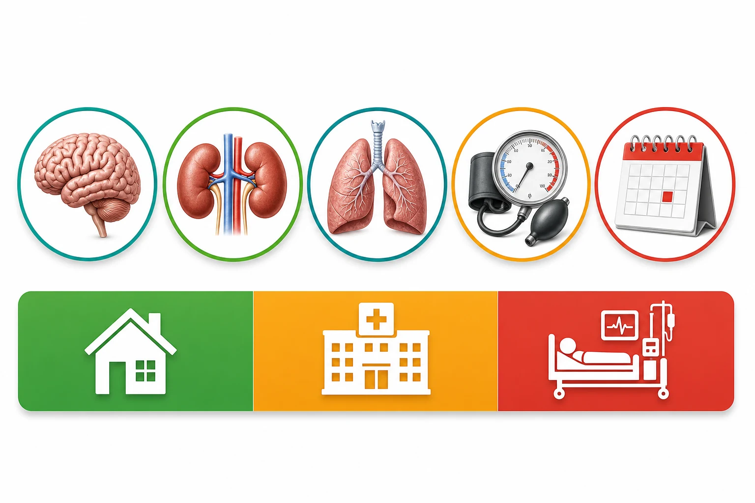 CURB-65 severity score components and disposition bands