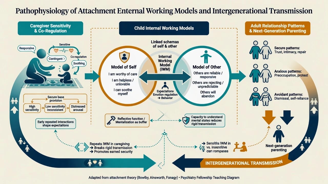 Internal working models and intergenerational transmission of attachment with mentalization buffer
