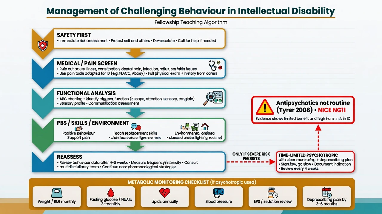 Positive behaviour support multilayer framework from values and quality of life through functional assessment to proactive and reactive strategies