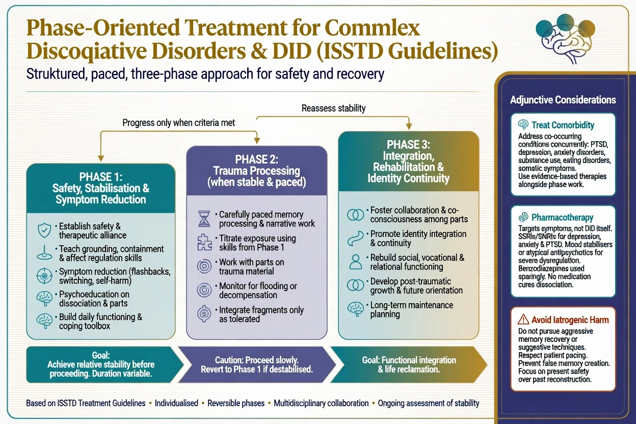 Three-phase ISSTD-style treatment algorithm for complex dissociative disorders and DID