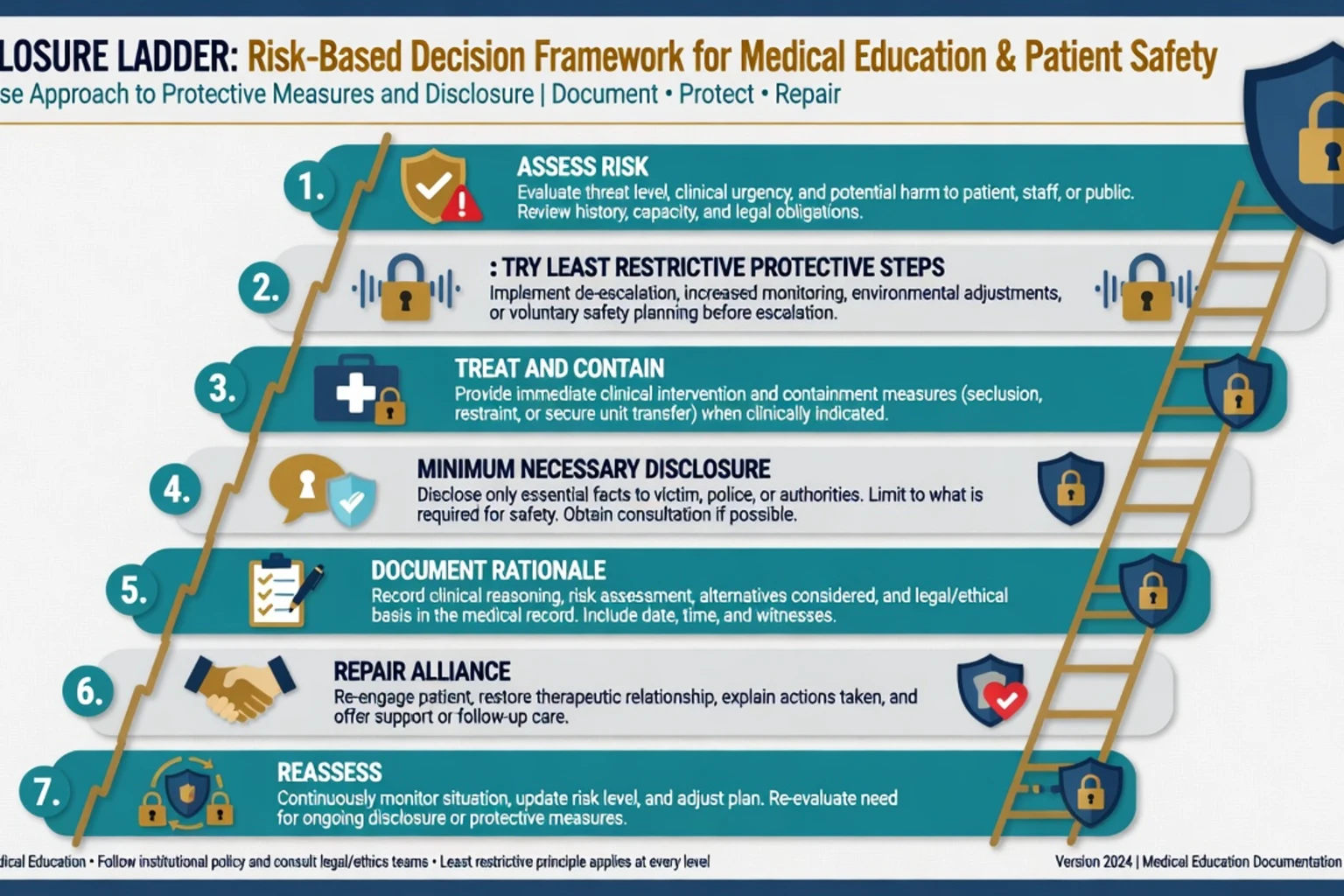 Bedside assessment domains for third-party threat including target plan means MSE weapons collateral