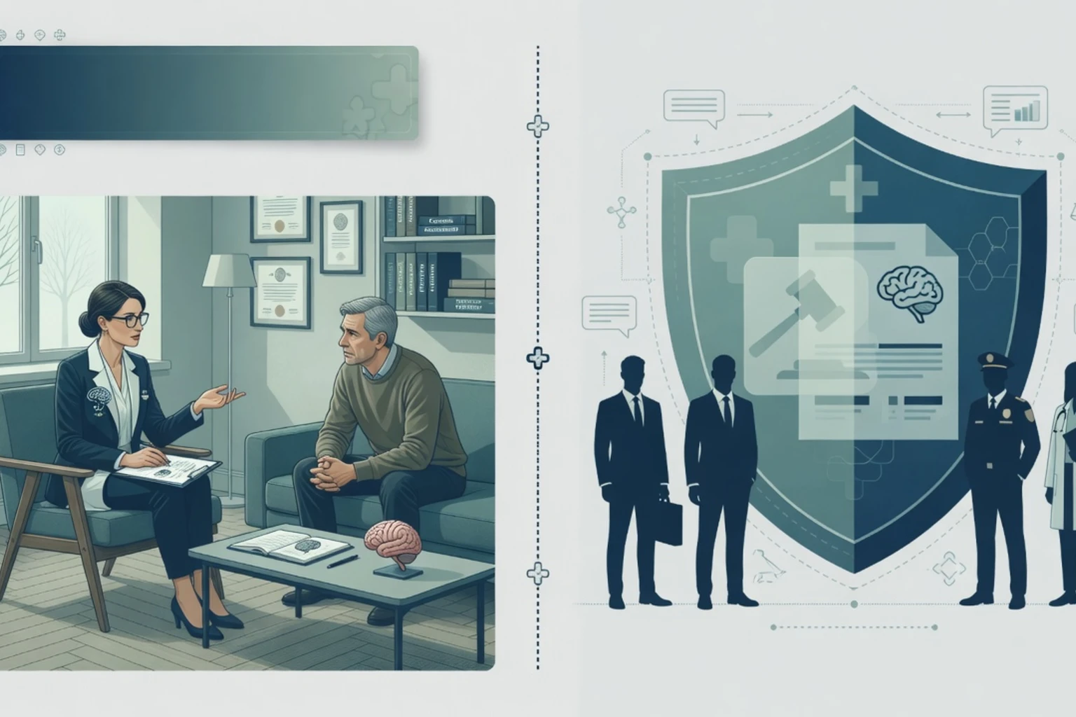 Three-column framework comparing confidentiality, duty to warn, and duty to protect
