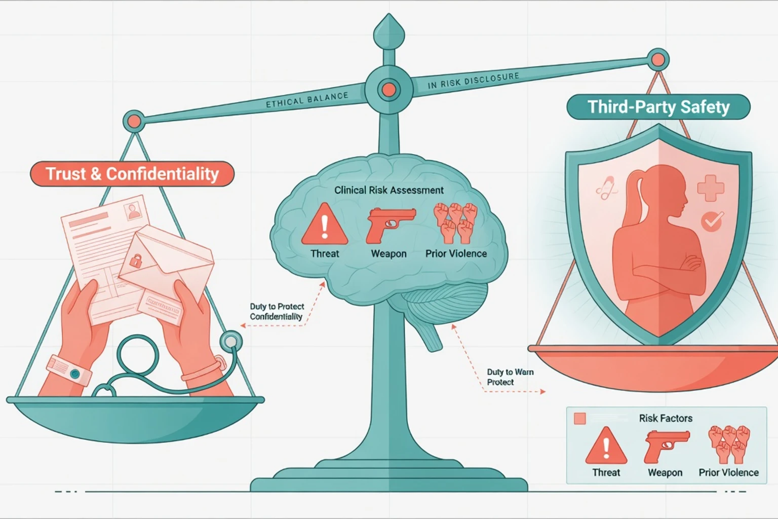 Clinical consultation balanced against third-party protective obligations